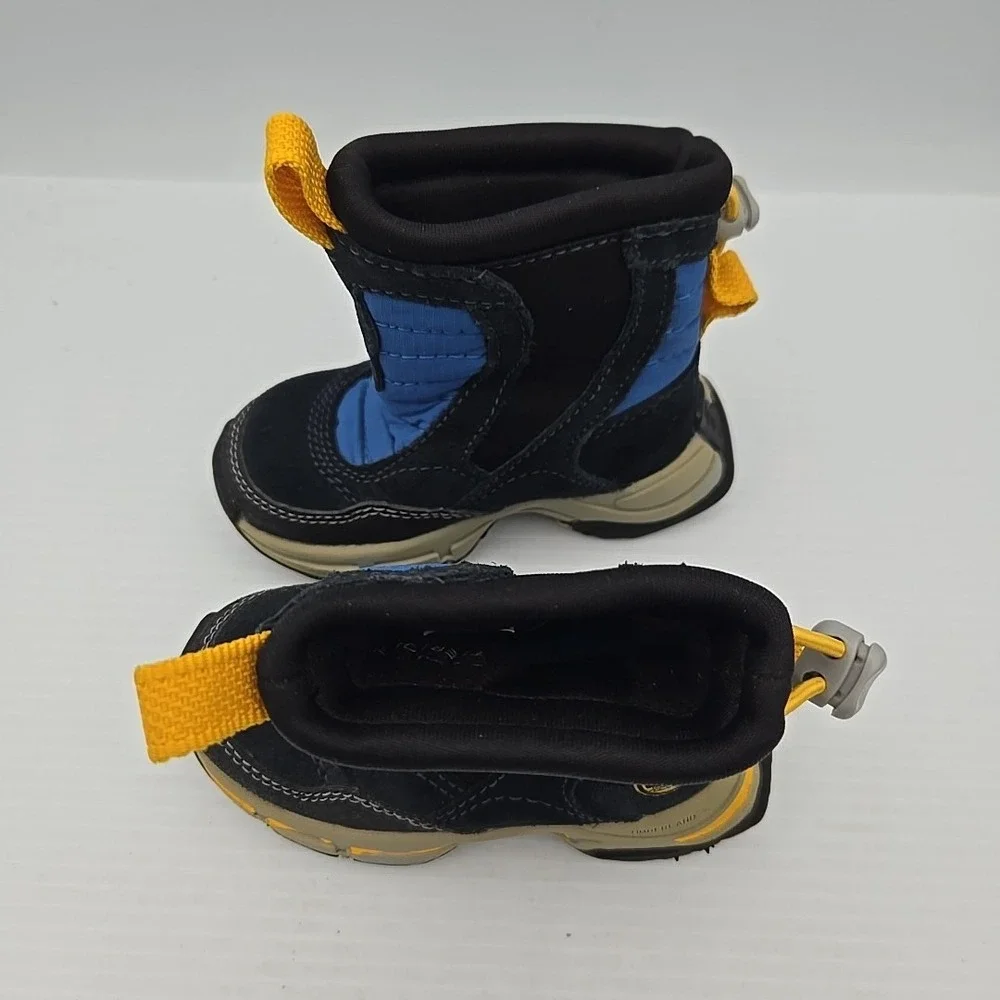 TIMBERLAND Splash Blaster Boots Thermolite Toddler Size 4 Blue Black Slip On‎